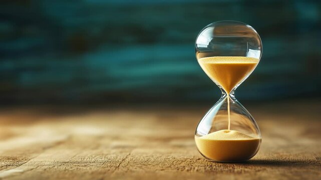 Hourglass symbolizing the urgency of time and the passage of moments in life s countdown