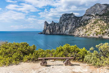 Views from the Golitsyn Trail - a mountain trail carved on the slope of Mount Koba-Kaya, located...