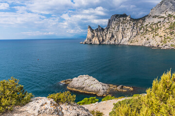 Views from the Golitsyn Trail - a mountain trail carved on the slope of Mount Koba-Kaya, located...