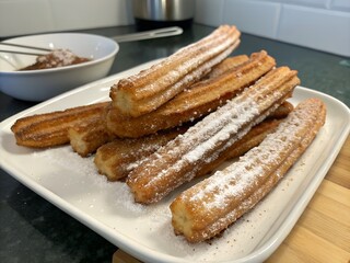 Delicious Churros with Sugar and Cinnamon