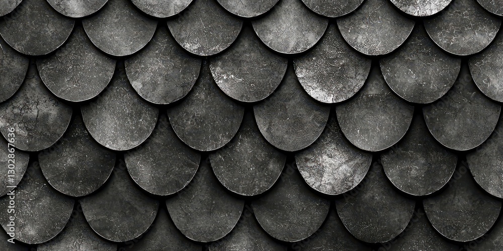 Aufkleber black and white image of a roof with a pattern of circles
