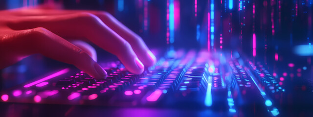 Cyberpunk RGB Mechanical Keyboard Glow