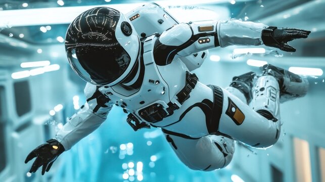 Astronaut in Zero Gravity: A Futuristic Spacewalk Simulation