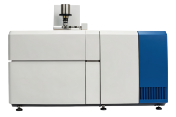 Modern analytical instrument for laboratory use isolated with transparent background