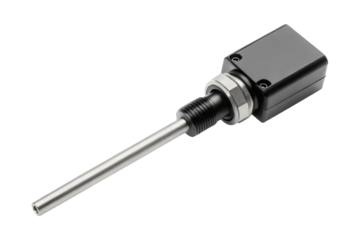 Industrial temperature sensor for machinery isolated with transparent background