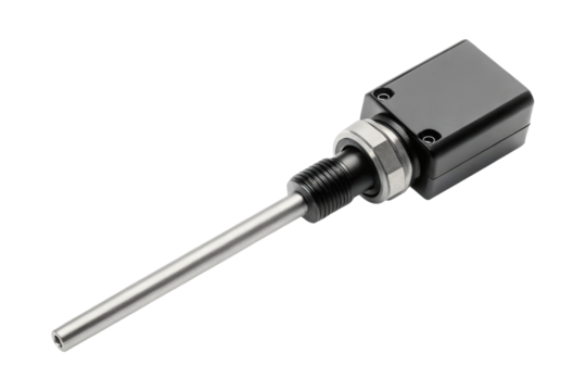 Industrial temperature sensor for machinery isolated with transparent background
