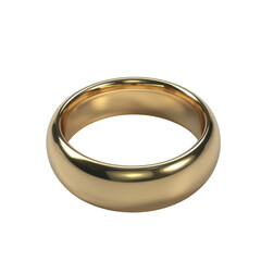 shiny gold wedding band with smooth, polished surface, symbolizing love and commitment. This elegant ring is perfect for special occasions and everyday wear