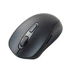 Wireless computer mouse, black, isolated