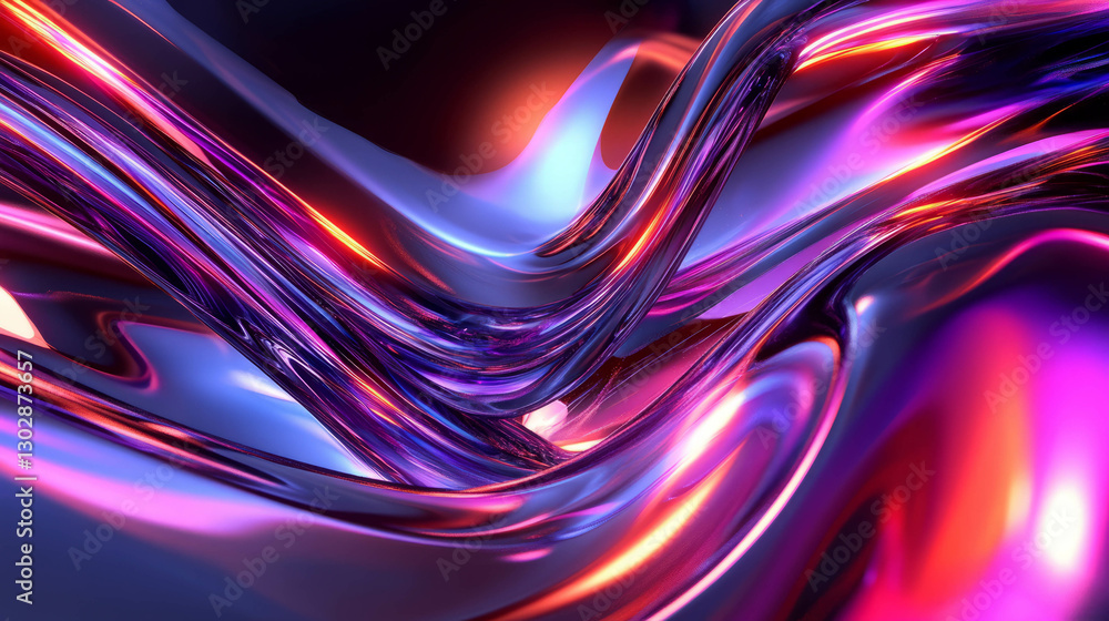 Poster vibrant abstract background with colorful swirls and light effects