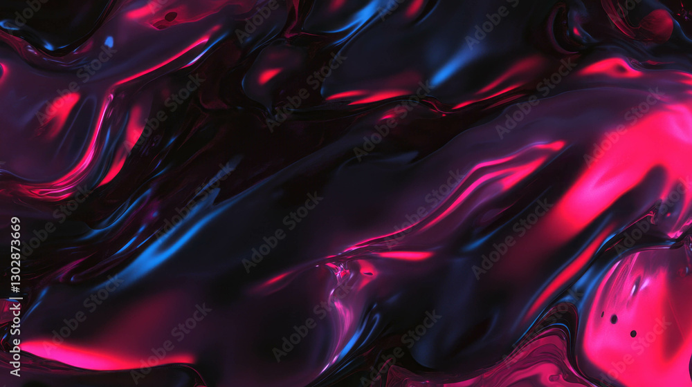 Poster futuristic abstract dark background with vibrant waves for design