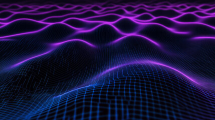 Abstract dark chaos background with futuristic wave patterns
