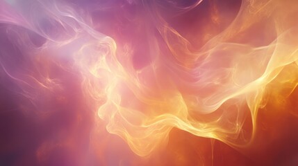 Abstract Golden and Purple Cloud Formation with Light and Airy Texture