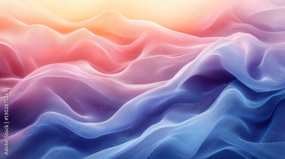 Poster abstract wavy gradient background with soft blue and purple colors overlay texture background