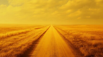 Captivating road photography capturing travel's essence in serene landscape rural environment perspective views