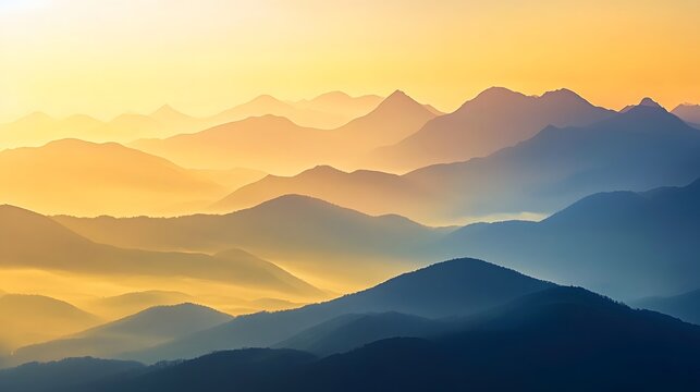 sunrise in mountains