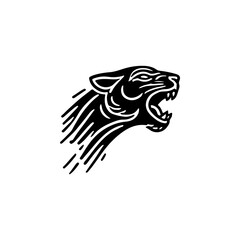 Panther head. Modern style head of the panther. Vector illustration