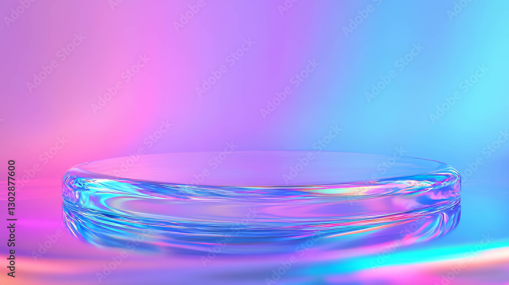 Poster vibrant abstract background with colorful podium for presentation and design
