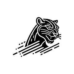 Panther head. Modern style head of the panther. Vector illustration