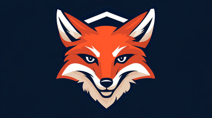 Fierce Orange Fox Head Mascot Logo Design Illustration Gaming Sport Team