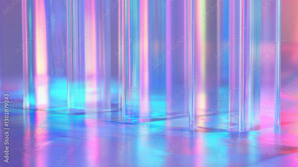Aufkleber Abstract gradient background with multi-colored podium for display design