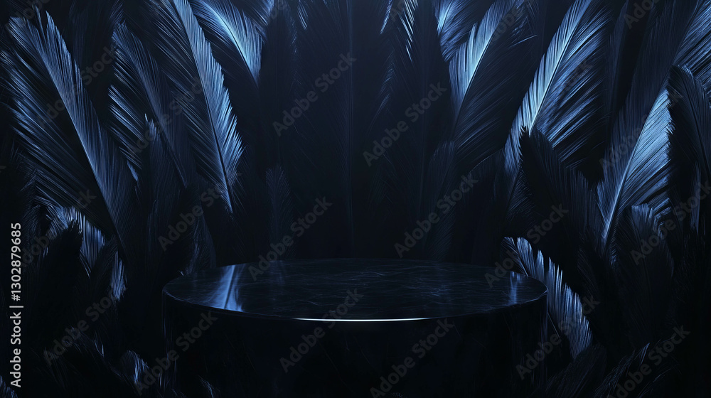Poster Abstract futuristic background with polished podium for display or presentation