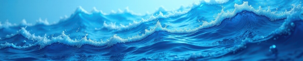 Abstract swirling blue water, ocean wave texture, flowing, digital, swirl