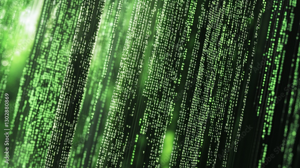 Poster a green screen with a series of green lines. abstract futuristic technology concept for web design, 