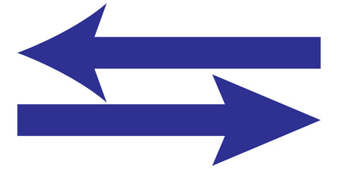 Set of long arrow vector, icon. Black horizontal double side arrow. Straight long arrow vector icon set. Long arrows left and right in flat style. Long arrow silhouette, symbol, icon design