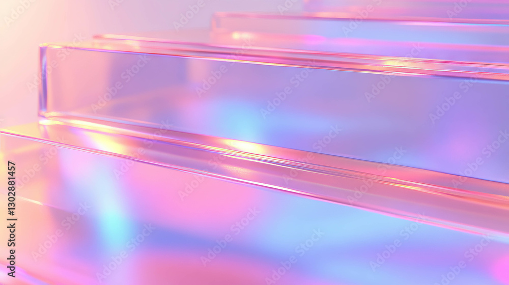 Aufkleber Abstract gradient background with transparent podium for modern display design