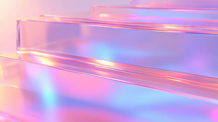 Abstract gradient background with transparent podium for modern display design