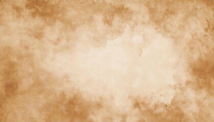 Fototapeta premium Reference vintage textured parchment background with warm brown watercolor stains for antique paper designs, invitations, and aged document effects
