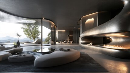 Futuristic Mountaintop Living: A Modern Architectural Marvel