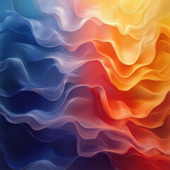 Obraz premium Fluid dynamics of colorful waves abstract art digital artwork vibrant environment close-up concept of motion and emotion