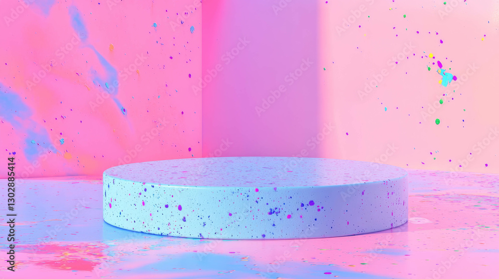 Poster Vibrant abstract background with colorful podium for creative design projects