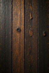 Naklejka premium Deeply furrowed, aged wood planks, rich dark brown hues, old wood, surface, antique