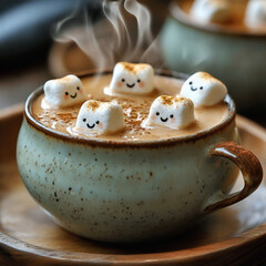 Hot Chocolate with Smiling Marshmallow