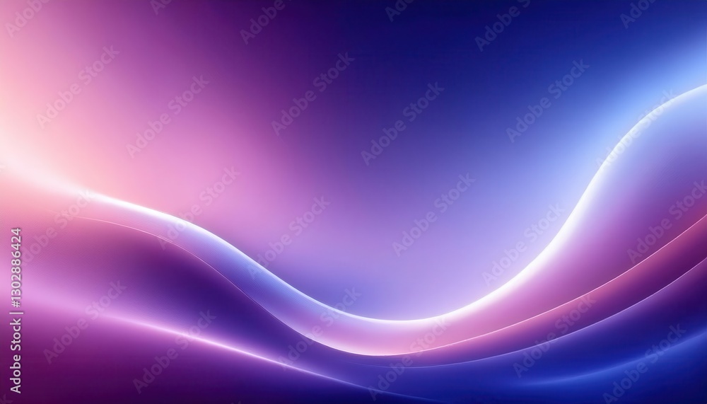 Aufkleber smooth abstract wave with gradient light effect in pink and blue tones, futuristic background for digital design and branding

