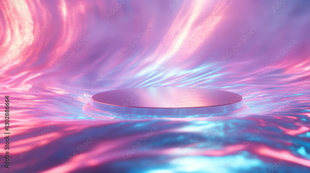 Aufkleber Abstract background with illuminated podium for modern design and display concepts