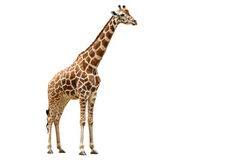 Naklejka premium giraffe on white background