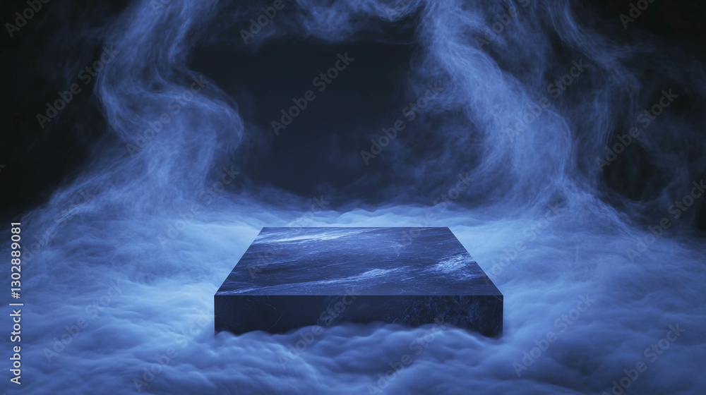 Aufkleber Mysterious abstract background featuring textured stone concept with ambient smoke elements