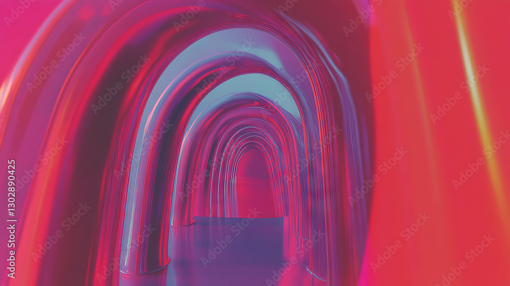 Aufkleber vivid abstract arches in geometric curves for modern design and art concepts