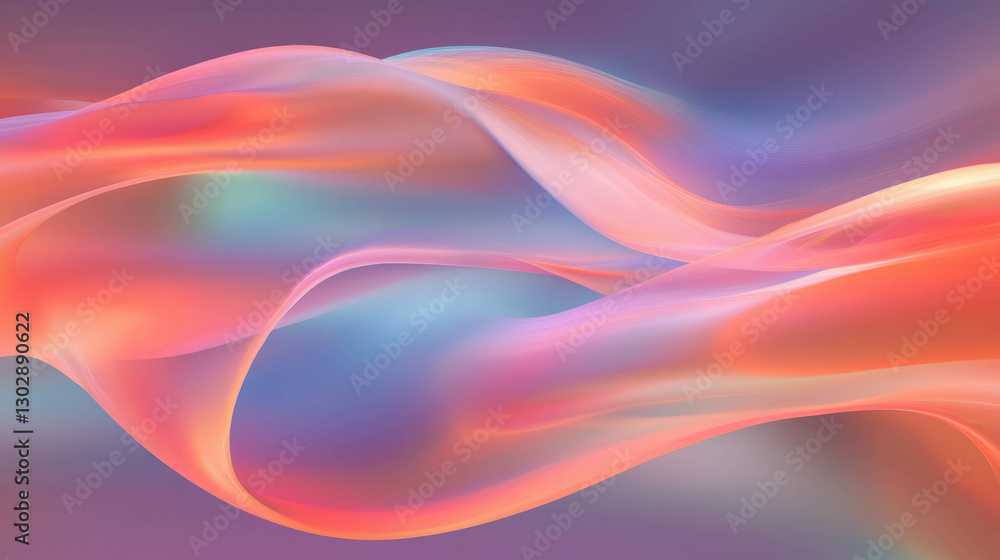 Poster Abstract swirl with arches creating vibrant flowing design