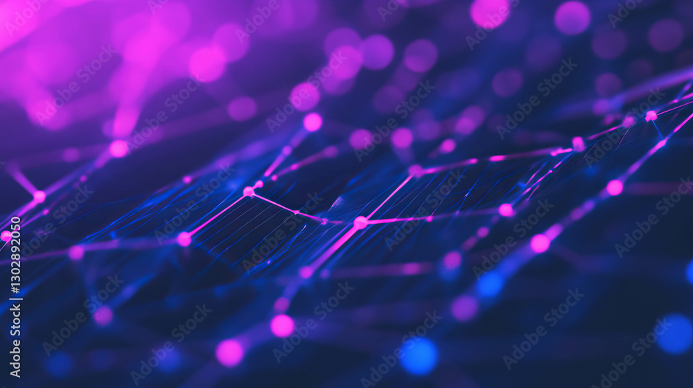 Poster Futuristic abstract background with intersecting lines and neon glow for digital design
