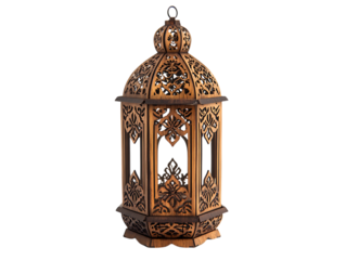 Ornate wooden lantern, Islamic design