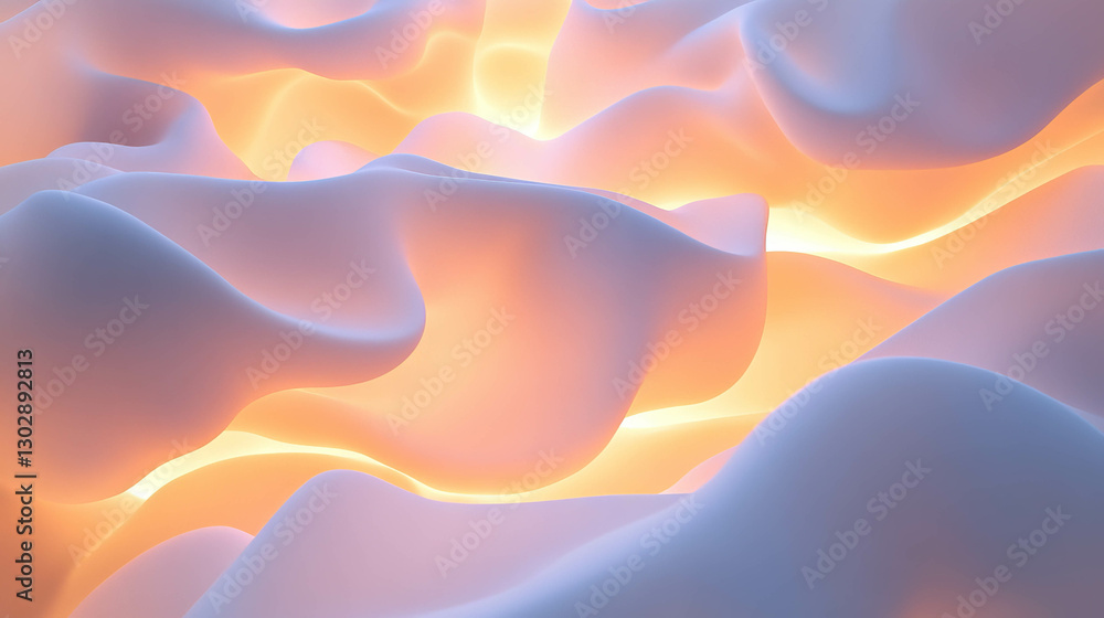 Poster Serene abstract background with soft flowing lines for modern design concepts