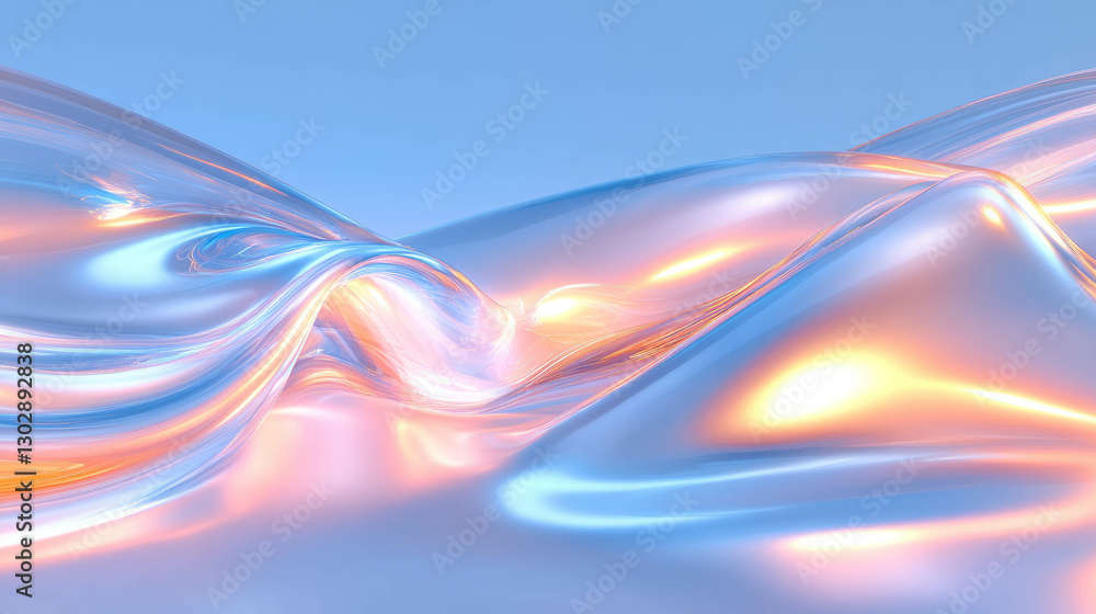 Poster Serene flowing abstract background with smooth lines for modern design