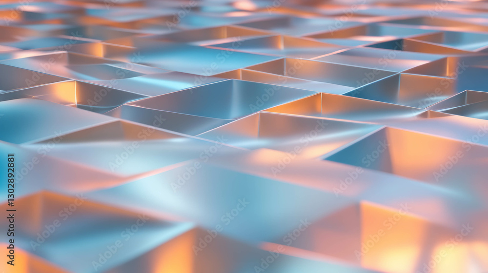 Poster Abstract geometric background with smooth gradients and enhanced depth