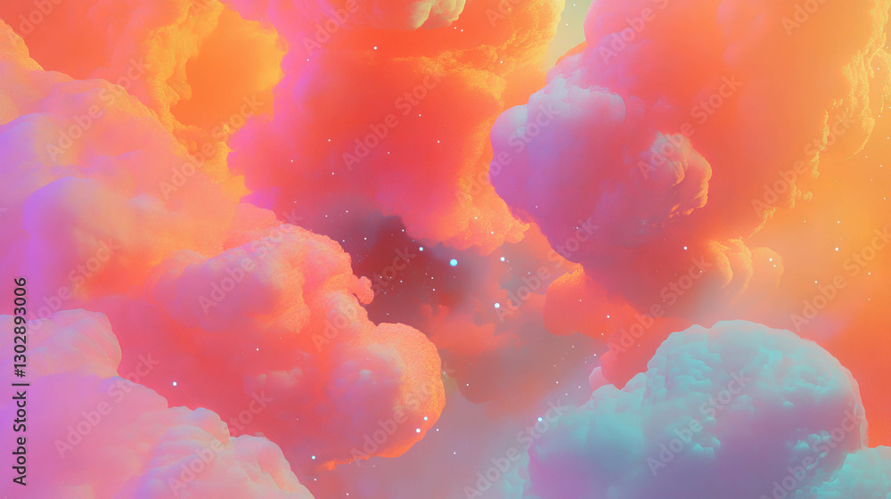 Poster vibrant abstract background with swirling clouds for design and decoration