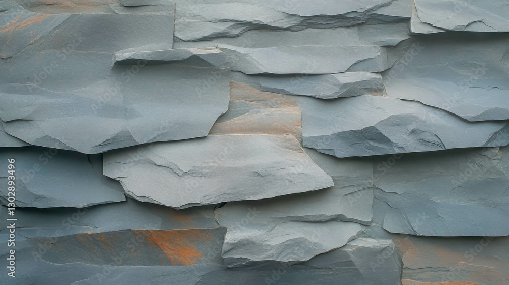 Poster Textured stone surface with abstract layers for modern design and texture exploration