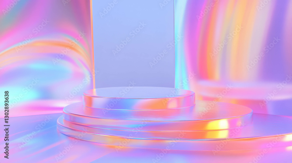 Poster colorful abstract background with vibrant circular shapes for creative design